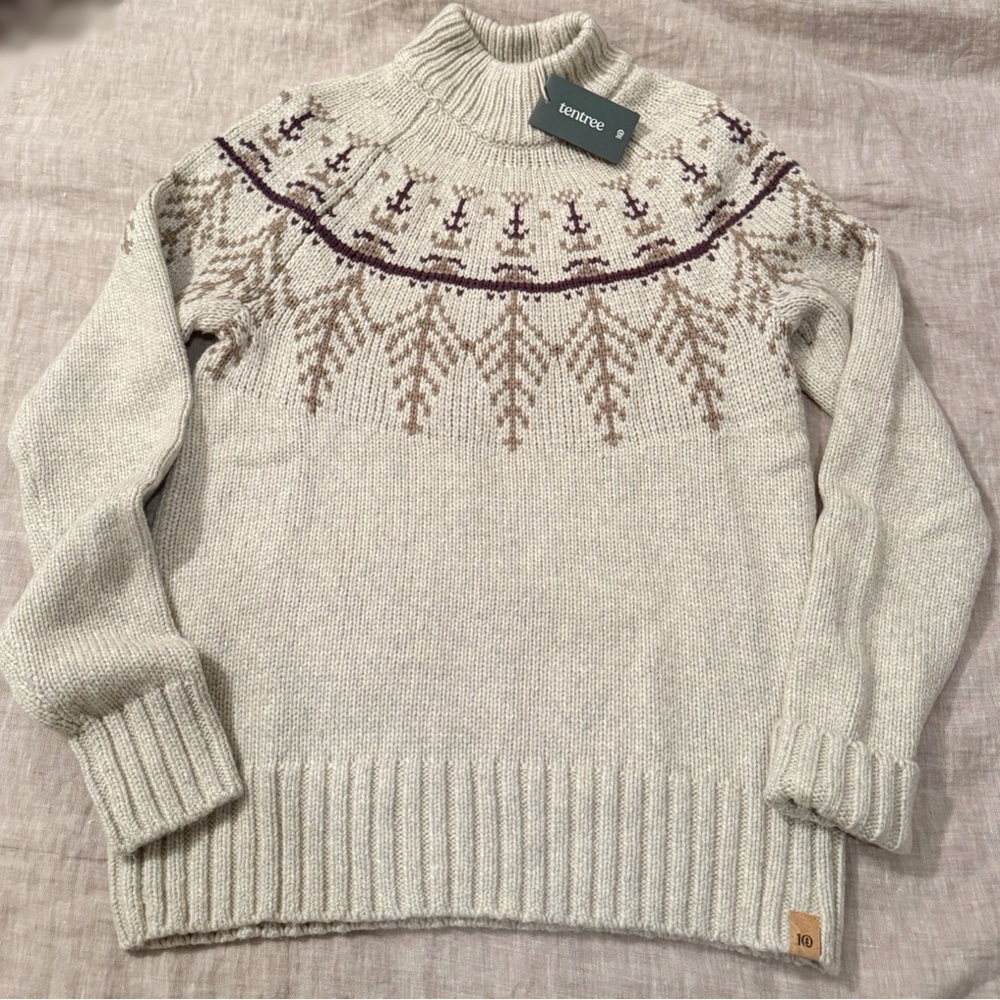 Tentree Highline Intarsia Sweater - Wool & Organic Cotton